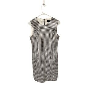 Karl Lagerfeld Paris Houndstooth Sleeveless Sheath Dress Career